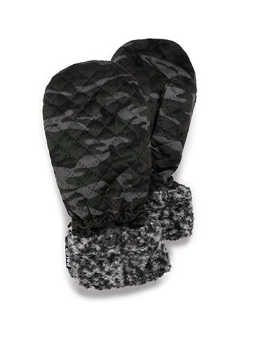 Muk Luks Women's Quilted Mitten, Camo, One Size