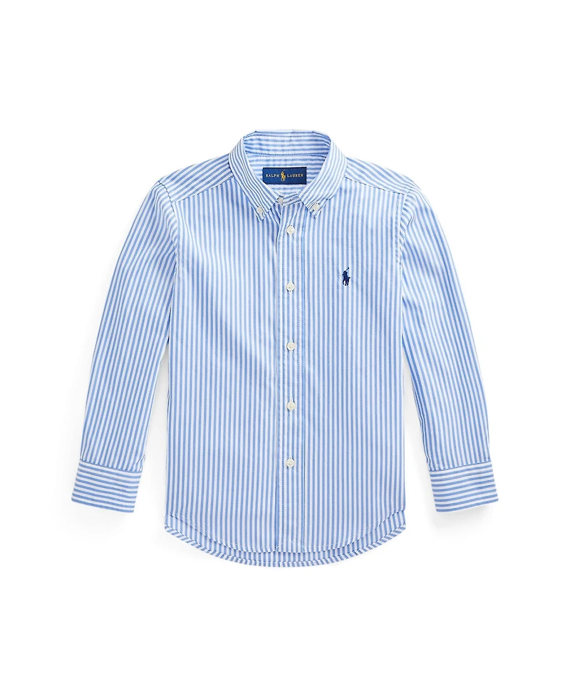 Polo Ralph Lauren Toddler and Little Boys Striped Cotton Poplin Shirt