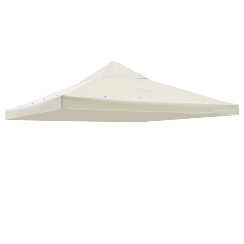 Yescom 10x10Ft Gazebo Top Replacement for beach cabanas for 1 Tier Outdoor Canopy Cover Patio Garden Yard Party White