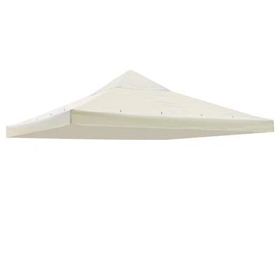 Yescom 10x10Ft Gazebo Top Replacement for beach cabanas for 1 Tier Outdoor Canopy Cover Patio Garden Yard Party White