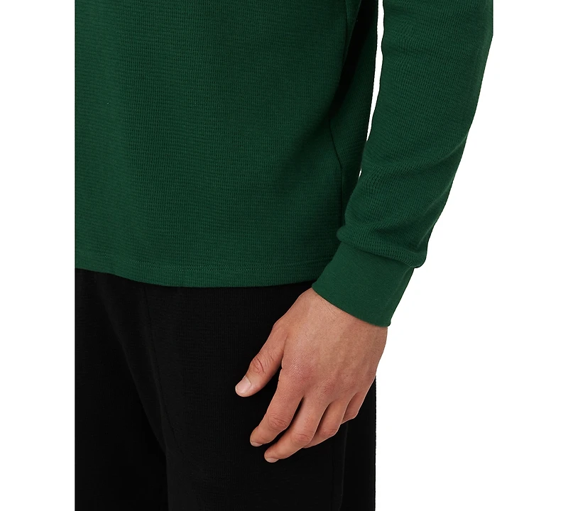 Lacoste Men's Waffle-Knit Thermal Sleep Shirt