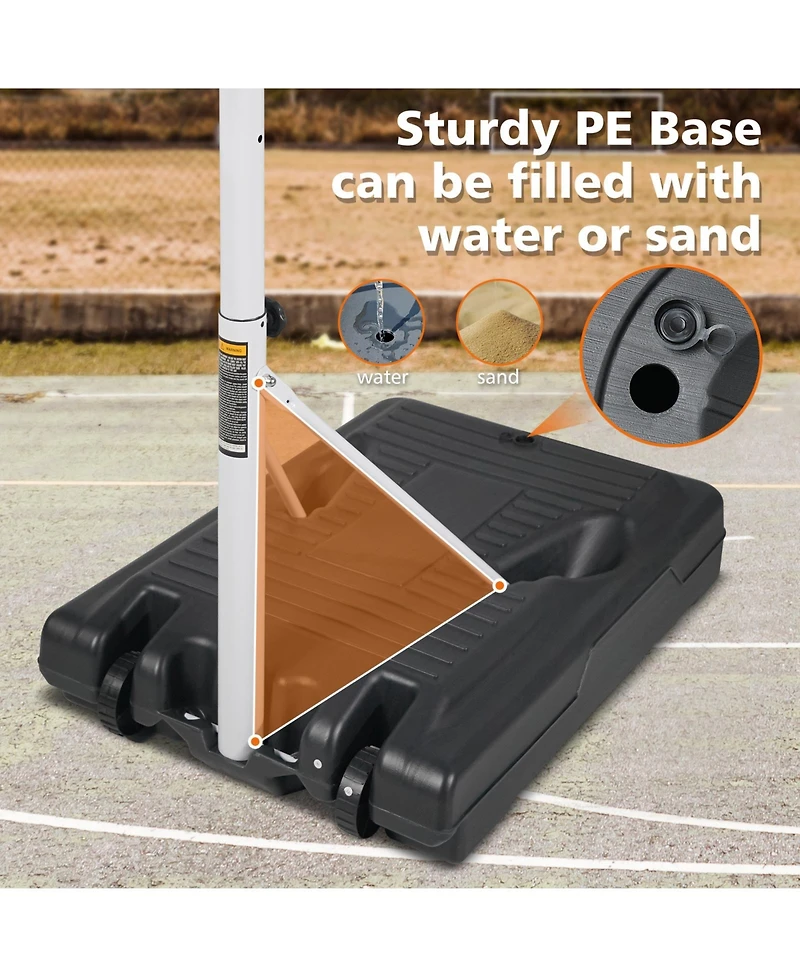 Streamdale Adjustable-Height Weatherproof Poolside Basketball Hoop