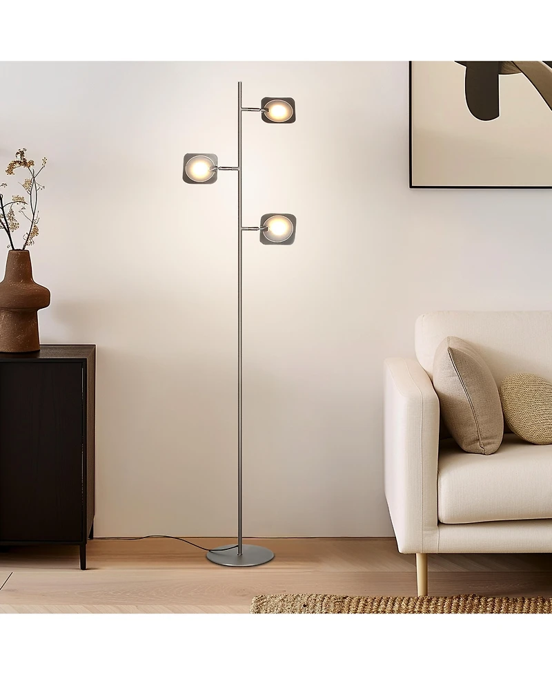 Tree 60" Modern Led Floor Lamp with Adjustable Heads