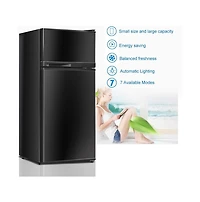 Sugift 2 Doors Cold-rolled Sheet Compact Refrigerator