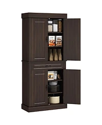 Homcom 71" Kitchen Pantry Storage Cabinet with 4 Doors, Drawer,