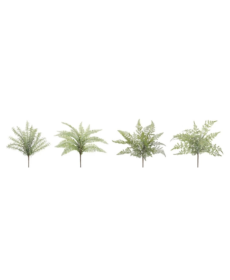 Versatile Assorted Fern Foliage Set (Pack of 12)-Ideal for Creating Lush Garden Settings Indoors and Outdoors