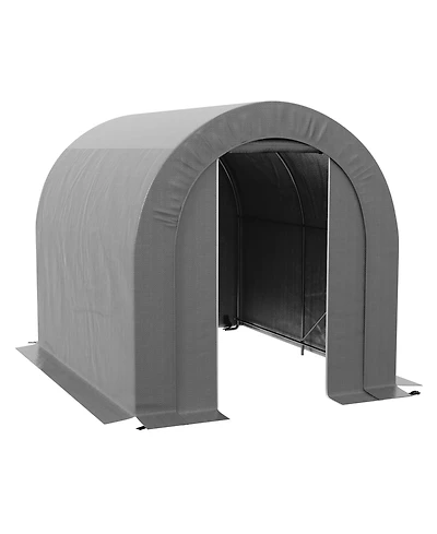 Outsunny 6 x 8ft Outdoor Storage Shed, Waterproof Heavy Duty Portable Shed