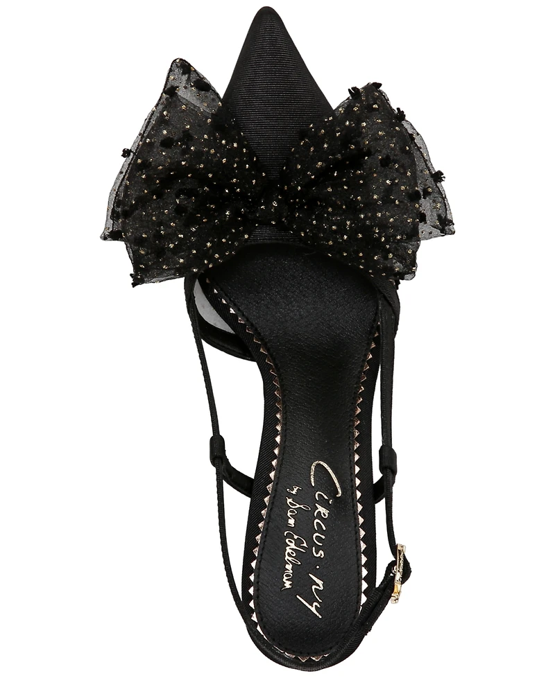 Circus Ny by Sam Edelman Tess Pointed-Toe Slingback Bow Pumps