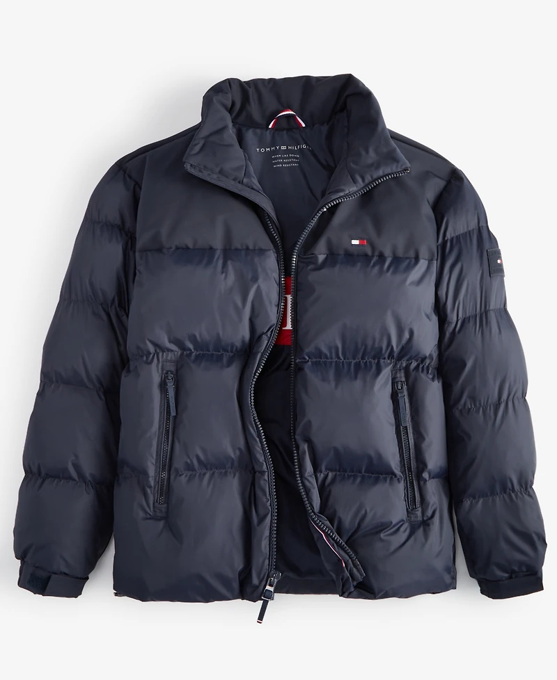 Tommy Hilfiger Men's Mixed-Media Puffer Jacket