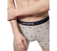 Lacoste Men's 3-Pack Regular-Fit Stretch Mini-Croc Boxer Briefs