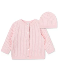 Little Me Baby Cotton Cable-Knit Cardigan & Matching Hat, 2 Piece Set