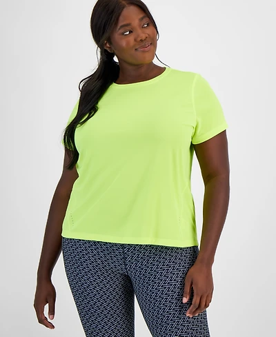 Id Ideology Plus Size Birdseye Mesh T-Shirt, Created for Macy's