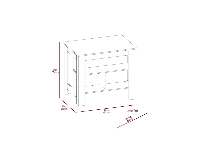 Fm Furniture Brooklyn Kitchen Island