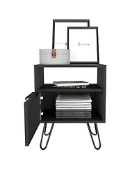 Fm Furniture Vienna Nightstand, Shelves, Hairpin Legs