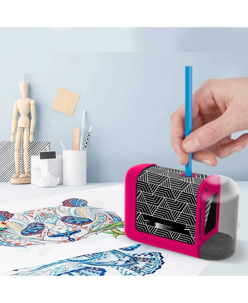 Powerme Electric Pencil Sharpener: Battery-Powered for Kids, School, Office, Art