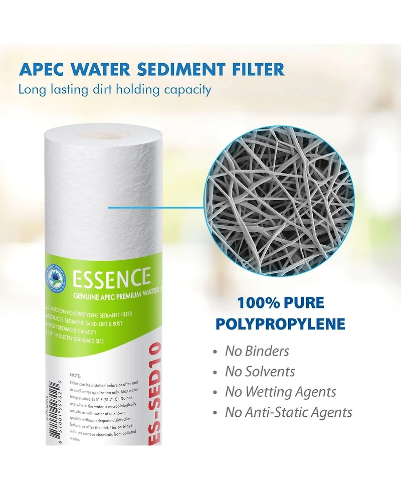 Apec Water Systems Apec Essence Stage 1 , 10" , 5 Micron Sediment Replacement Filter For Undersink System