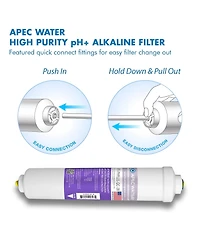 Apec Water Systems Calcite Acidic Water Neutralizer 10" Filter Kit - 3/8"D Tubing Quick Connect