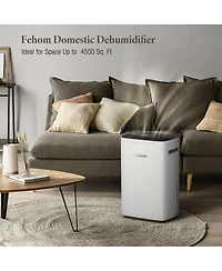Fehom 4,500 Sq. Ft 50 Pint Dehumidifier with Drain Hose For Home Basements