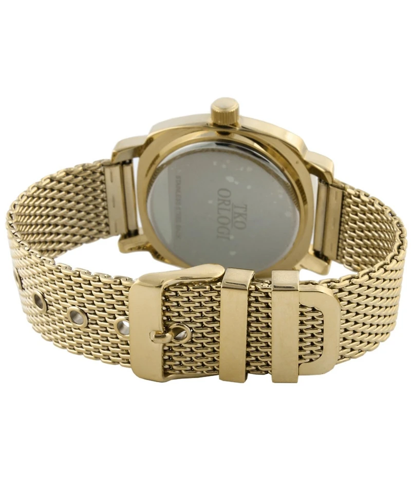 Tko Women's Gold Milano Boyfriend Watch with Gold-Tone Mesh Bracelet