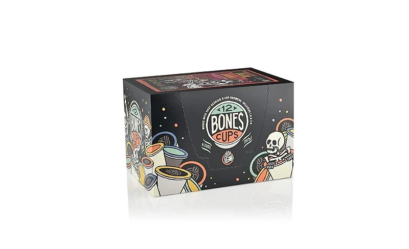 Bones Coffee Company Flavored Coffee Bones Cups From Dusk Till Donuts Flavored Pods | 12ct Single-Serve Coffee Pods Compatible with Keurig 1.0 & 2.0 K