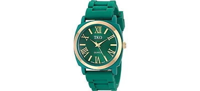 Tko Women's Green Milano Iii Analog Display Quartz Watch with Flexible Rubber Band