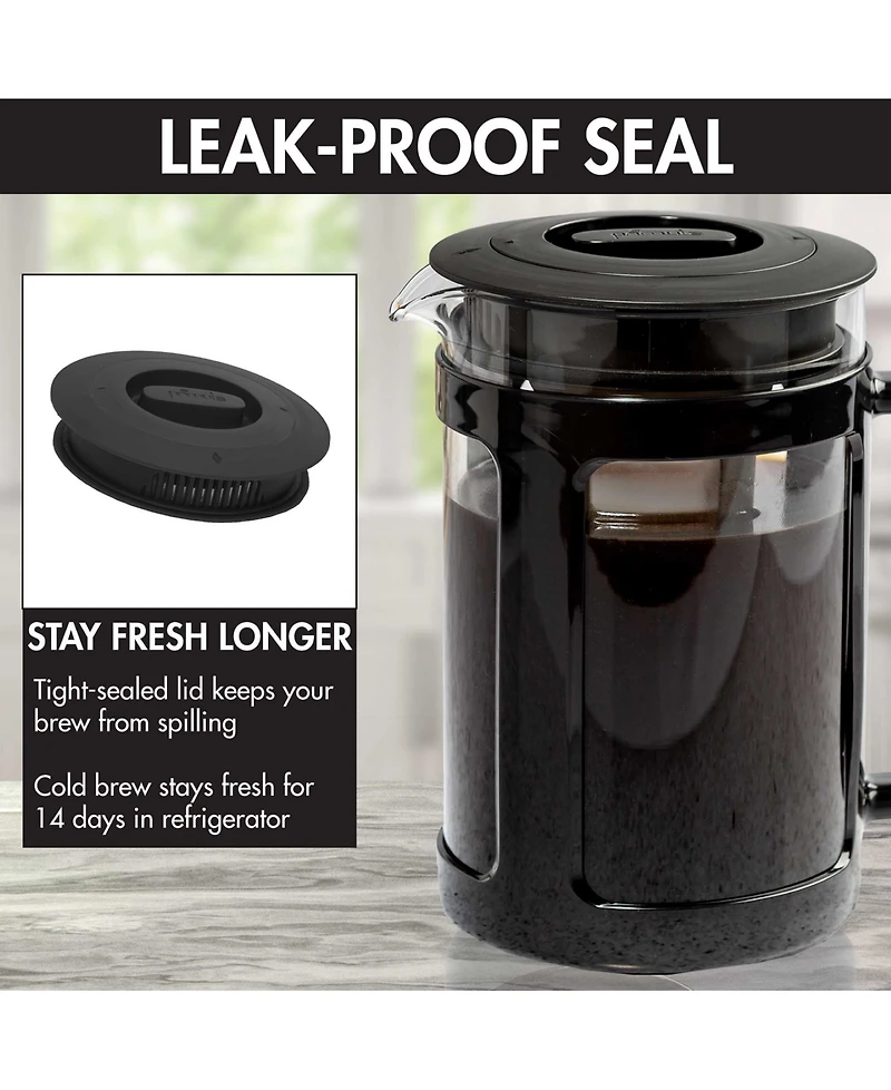 Primula Logan 1.6 qt. Cold Brew Coffee Maker with Protective Holder Filter