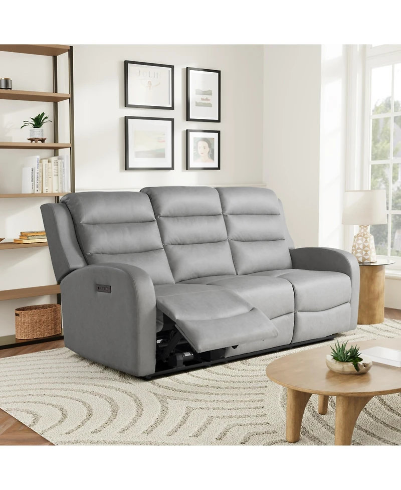 Relax A Lounger 77.2"W Polyester Akron Power Reclining Sofa