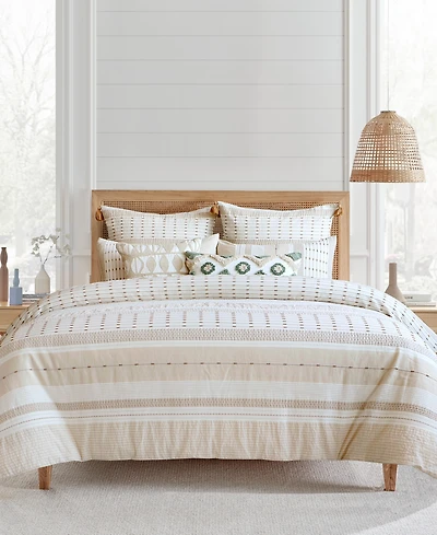 Levtex Pickford Dotted Stripe 3-Pc. Duvet Cover Set, Full/Queen
