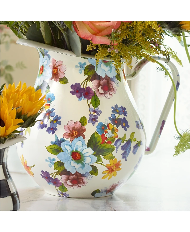 Mackenzie-Childs White Flower Market Pitcher