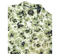 Brooklyn Brigade Men's Arlington Slim-Fit Stretch Rose-Print Button-Down Camp Shirt