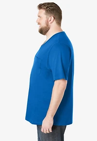 KingSize Tall Shrink-Less Lightweight V-Neck Pocket T-Shirt