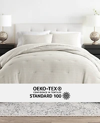 ienjoy Home Waffle Textured 3-Piece Comforter Set