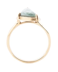 Barse Alpine Genuine Green Seraphinite Abstract Ring