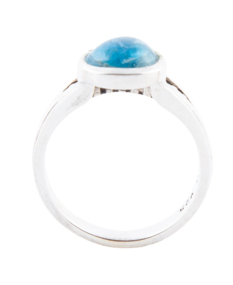 Barse Astro Genuine Blue Apatite Teardrop Sterling Silver Ring