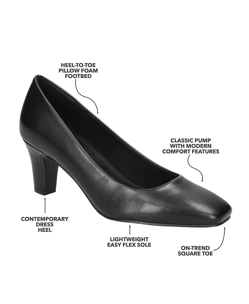 Easy Street Women's Poet Square Toe Pumps