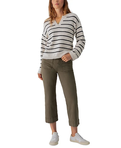 Sanctuary Women's The Marine Mid Rise Cropped Wide-Leg Jeans