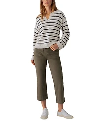 Sanctuary Women's The Marine Mid Rise Cropped Wide-Leg Jeans