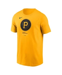 Nike Men's Gold Pittsburgh Pirates City Connect Large Logo T-Shirt