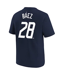 Nike Big Boys and Girls Javier Baez Navy Detroit Tigers 2024 City Connect Name Number T-Shirt