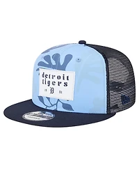 New Era Men's Navy Detroit Tigers Bikini Bottom Trucker 9FIFTY Snapback Hat