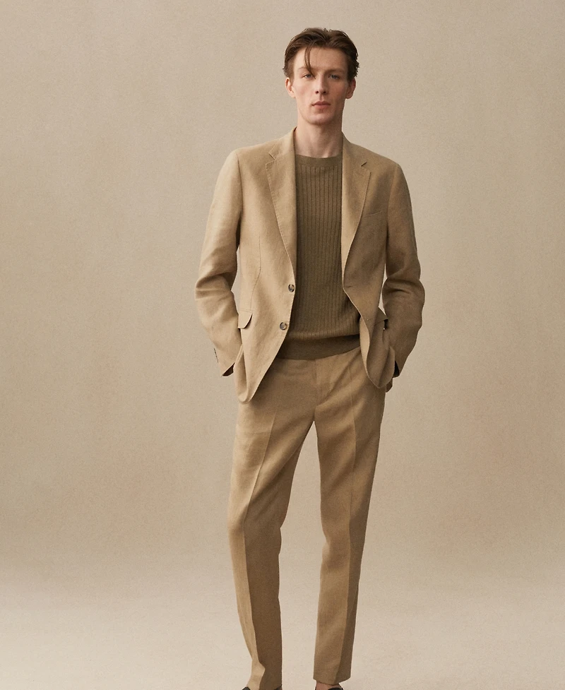 Mango Men's Linen Slim-Fit Suit Blazer