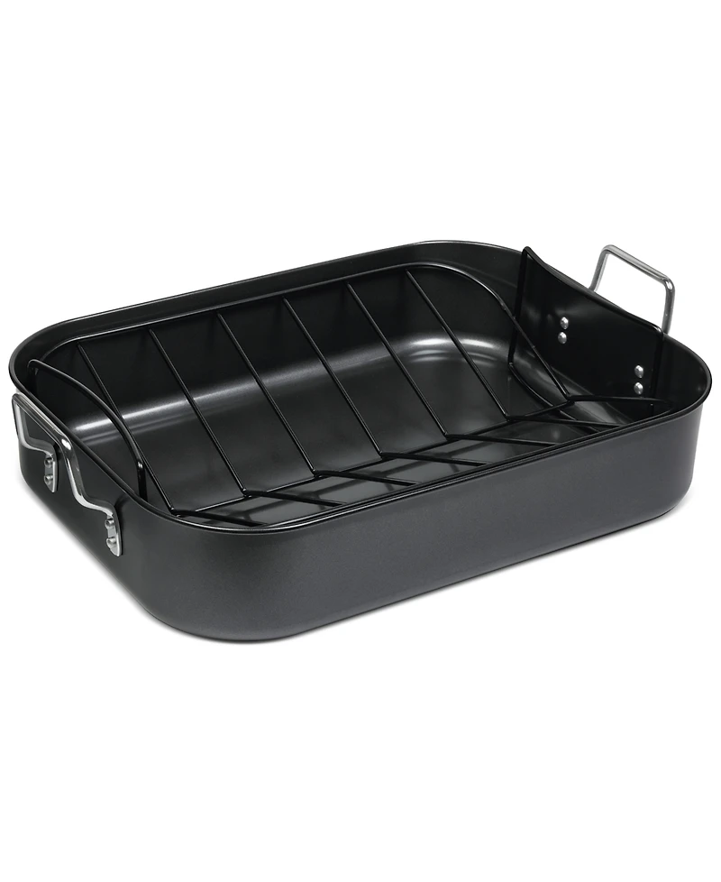 Sedona Kitchen Carbon Steel Nonstick 21" Extra-Large Roaster with Rack