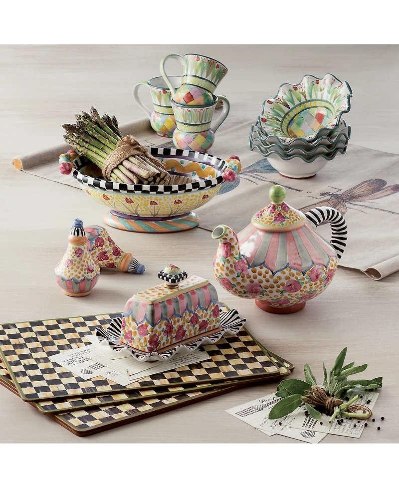 Mackenzie-Childs Courtly Check Cork-Backed Placemats, Set of 4