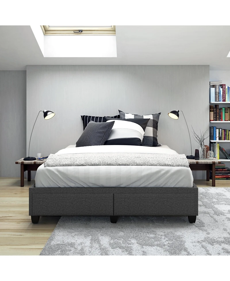 Boyd Sleep Modena Upholstered Platform Bed Frame with Storage Drawers
