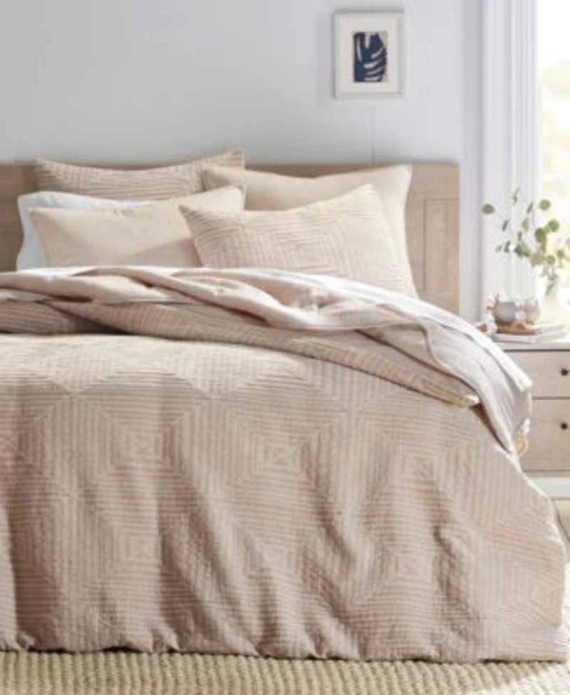Closeout Oake Concentric Square Matelasse Comforter Set Exclusively At Macys