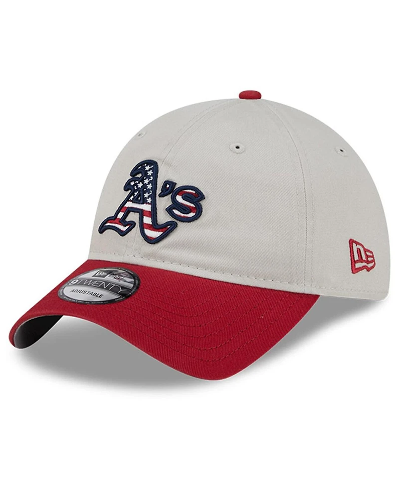 New Era Men's Red Oakland Athletics 2024 Fourth of July 9TWENTY Adjustable Hat