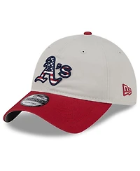 New Era Men's Red Oakland Athletics 2024 Fourth of July 9TWENTY Adjustable Hat