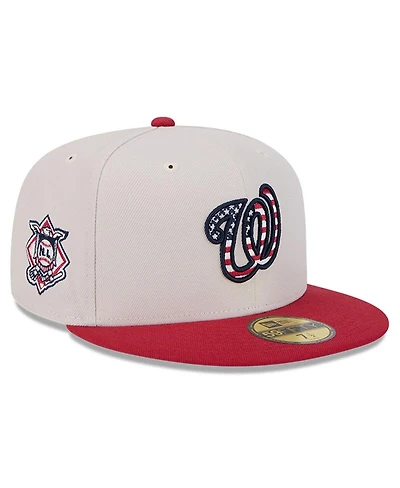 New Era Men's Red Washington Nationals 2024 Fourth of July 59FIFTY Fitted Hat