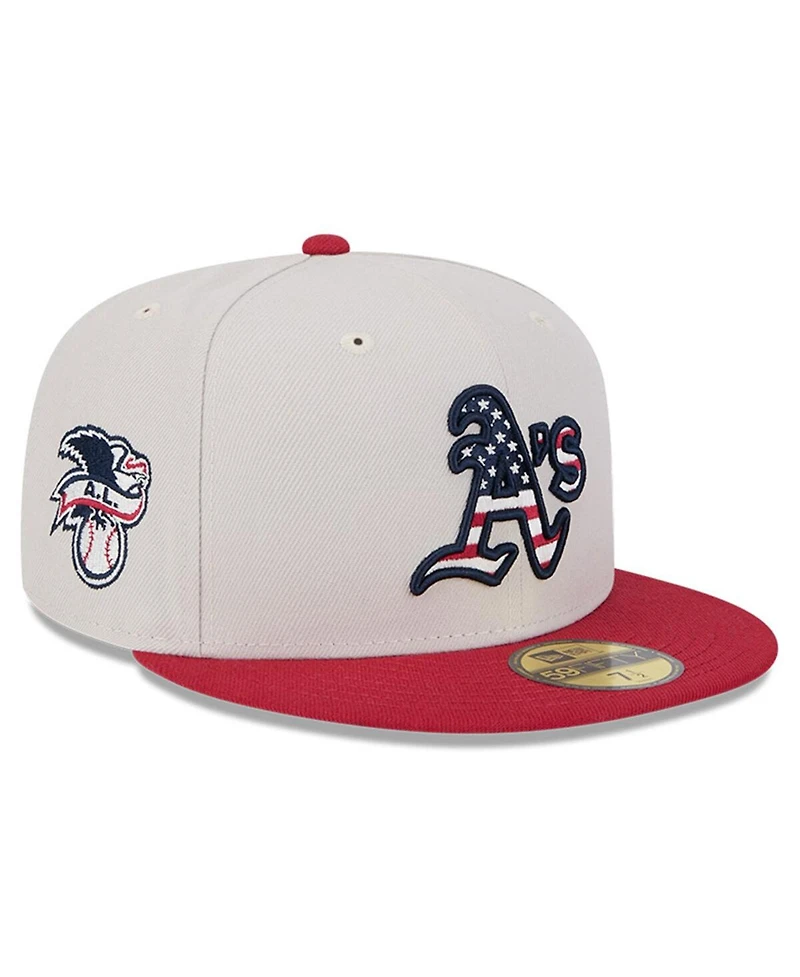 New Era Men's Red Oakland Athletics 2024 Fourth of July 59FIFTY Fitted Hat