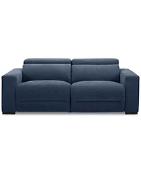Nevio -Pc. Fabric Power Headrest Sectional with Motion Chairs
